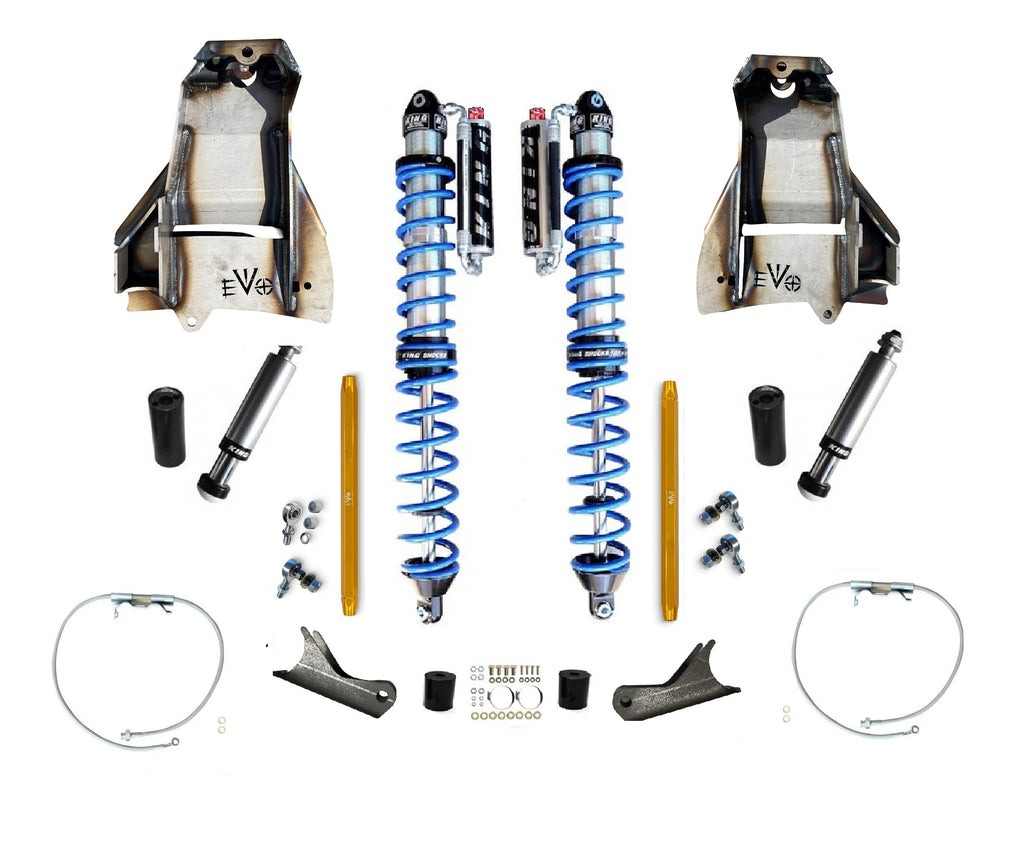 14" Inch EVO SPEC KING FRONT FABRICATION Shock Towers 2.5" or 3.0" COILOVER BLACK FOR Jeep WRANGLER JK