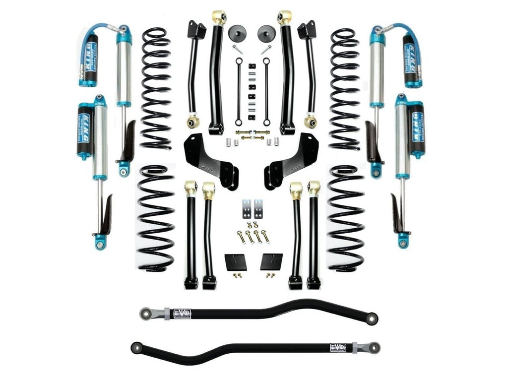 VARIANT  EVO-3012S4EPKA  STAGE 4 Overland  King 2.5” Shocks with Compression Adjusters  Front / Rear Track Bars