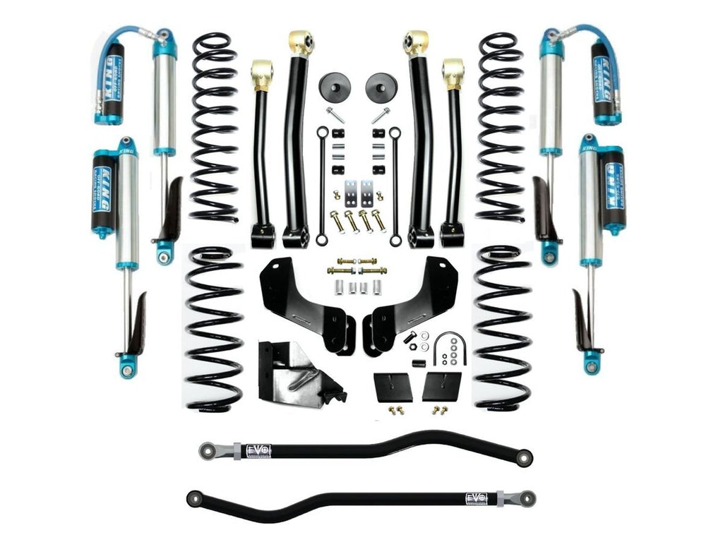 VARIANT  EVO-3014S3PKA  STAGE 3 Overland  King 2.5” Shocks with Compression Adjusters  Front / Rear Track Bars