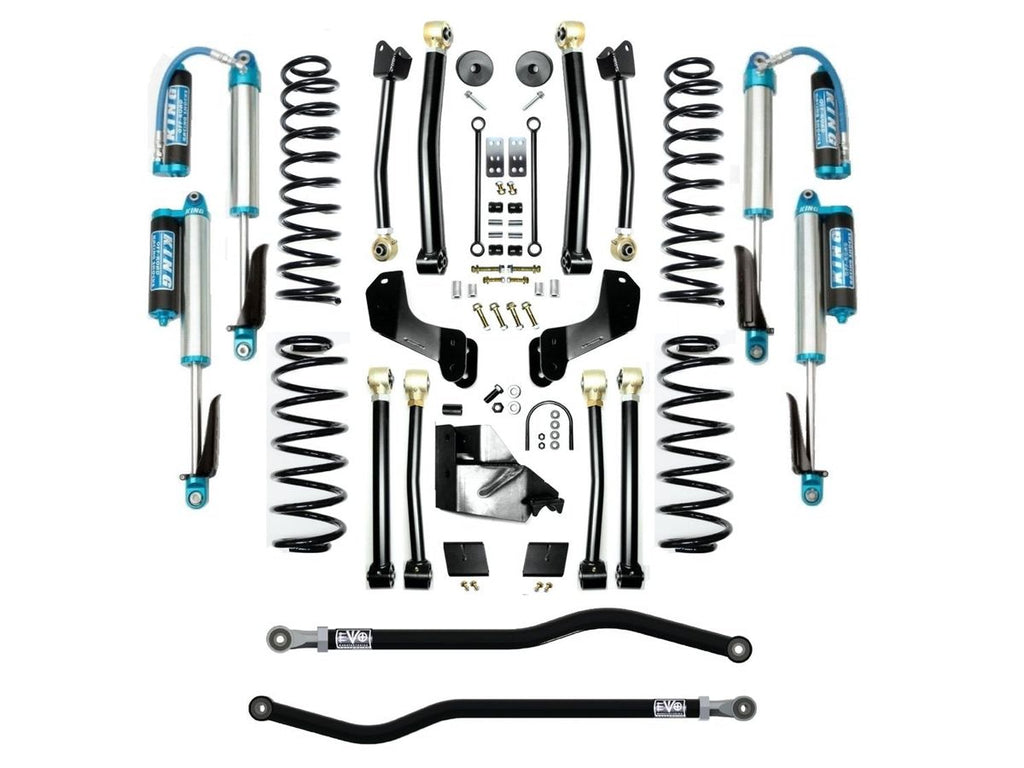 VARIANT  EVO-3055S4EPKA  STAGE 4 Overland  King 2.5” Shocks with Compression Adjusters  Front / Rear Track Bars