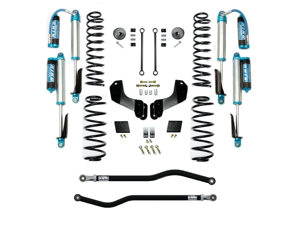 VARIANT  EVO-3012S1EPKA  STAGE 1 Overland  King 2.5” Shocks with Compression Adjusters  Front / Rear Track Bars